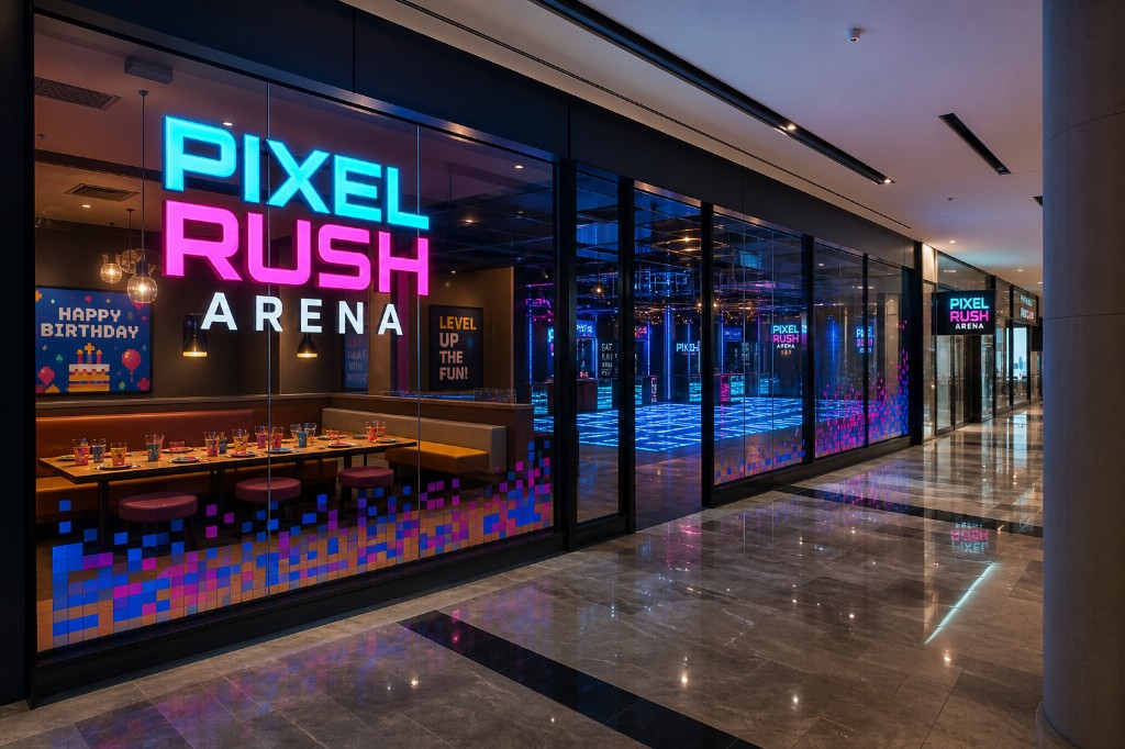 Pixel Rush Arena — witryna: sala imprezowa i Pixel Rush